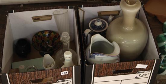 Waterjug, ceramics and glassware
